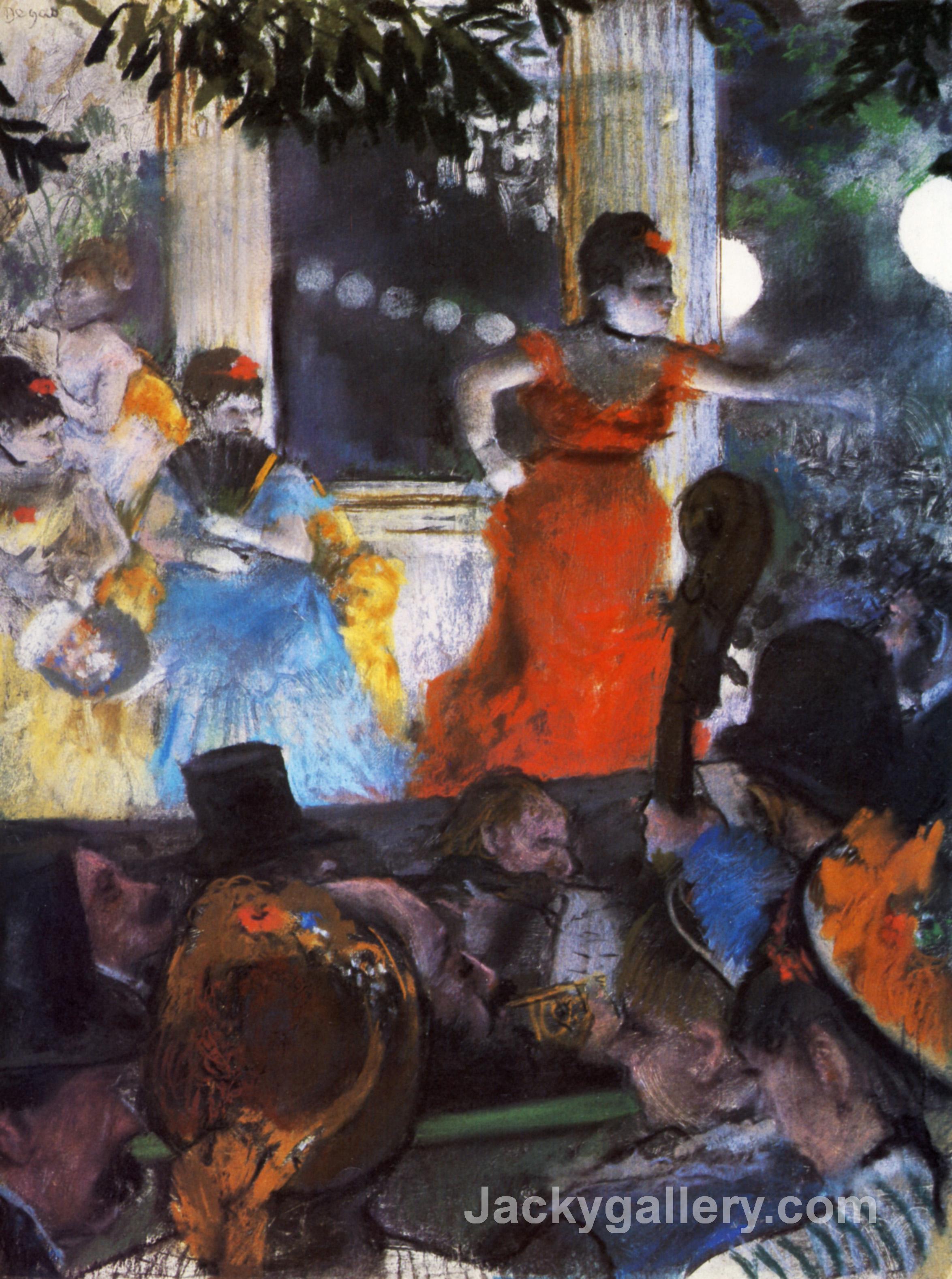 Cafe Concert - At Les Ambassadeurs by Edgar Degas paintings reproduction